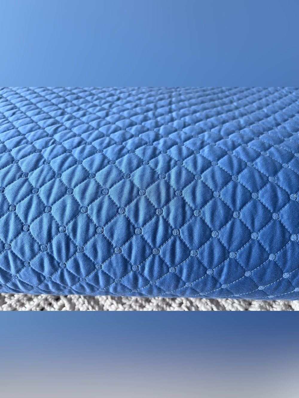 Charter Club Quilted Coverlet in Medium Blue quilt King size - Picture 2 of 8